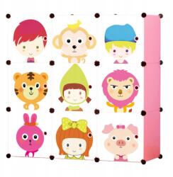 Rexo Moduláris Szekrény Könyvespolc Gyerek Gardrób Színes Ruhák Játékok (1008307)