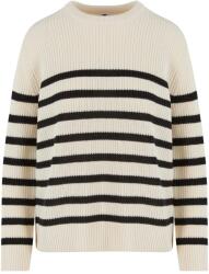Urban Classics Női csíkos bordázott pulóver XS fehér|fekete