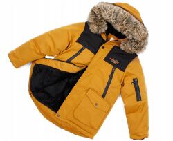 F-26 Camel szőrmés télikabát fekete parka bestseller 16 170 174 (YF-2011A1)
