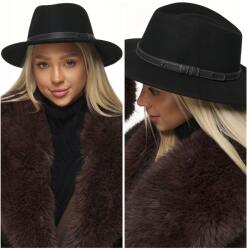 DEMUR Női Filc Kalap Téli meleg gyapjú könnyű városi fekete (kapelusze damskie zimowe na zimę filcowe)