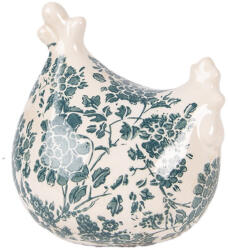 Clayre & Eef Figurina Paste Gaina ceramica bej verde 12x11x13 cm (6CE2406)