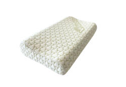 Somnart Perna ergonomica Aloe Vera Memory, sustinere exacta pentru gat si cap, husa detasabila, 30x50x10 8 cm, ambalata la geanta (PER.MMY.AV.30X50X10/8.02)