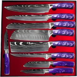 HARAHU Set de cuțite de bucătărie BL-39184 - 9 buc / Violet KP39184