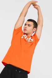 PUMA Puma, Squad logómintás pamutpóló, Fehér, Élénkpiros, L (681791-18-L)