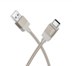 hoco. X110 adatkábel (USB - Type-C, 15W, gyorstöltő, 100cm, cipőfűző) ARANY (X110_G_USB-TYPEC) (X110_G_USB-TYPEC)