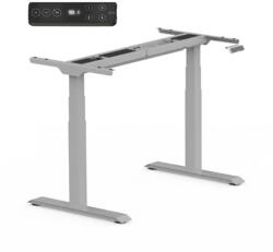 FlexiSpot E7 Elektromos Íróasztal Láb, Szürke, 58-123cm Állítható, Kétmotoros, 125 kg Teherbírás, LED érintőképernyő, 4 memóriahely, USB töltőport (E7S)