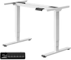 FlexiSpot E5 Elektromos Íróasztal Láb, Fehér, 60-125cm Állítható, Kétmotoros, 120 kg Teherbírás, Memóriagombokkal (E5W)