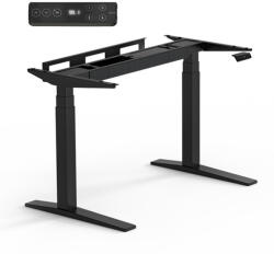 FlexiSpot E7 Pro Elektromos Íróasztal Láb, Fekete, 63.5-128.5cm Állítható, Kétmotoros, 160 kg Teherbírás, LED érintőképernyő, 4 memóriahely, USB töltőport (E7B-PRO)