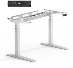 FlexiSpot E7 Pro Elektromos Íróasztal Láb, Fehér, 63.5-128.5cm Állítható, Kétmotoros, 160 kg Teherbírás, LED érintőképernyő, 4 memóriahely, USB töltőport (E7W-PRO)