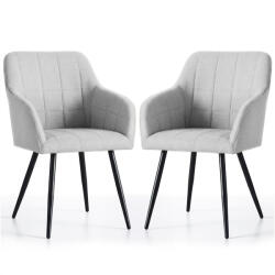 AKORD LUXANO Kárpitozott Szék Lumos Világosszürke Fekete Lábakkal (LUXANO-LGB)