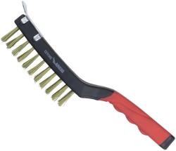 Dedra Drótkefe kaparóval, 4 soros, DEDRA 2001P23 sárgaréz, 285mm, kétkomponensű fogantyú (2001P23)