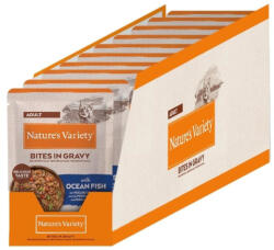 Nature's Variety 2x22x85g Nature's Variety Bites szószban Adult tengeri hal nedves macskatáp -15% kedvezmény
