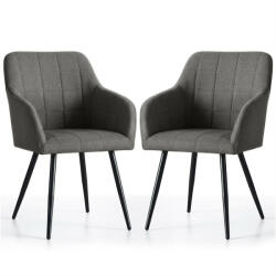 AKORD LUXANO kárpitozott szék Lumos anyag sötét grafit fekete lábakkal (LUXANO-DGBS13)