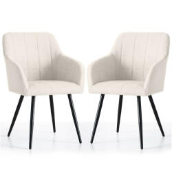 AKORD LUXANO kárpitozott szék Lumos anyag krém fekete lábakkal (LUXANO-BEBS22)