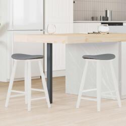 vidaXL Étkező Székek 2 pcs Fehér 46 x 37 x 63 cm Tömör Gumi Fa (42020460)