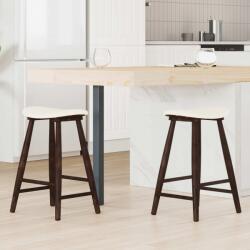 vidaXL Étkező Székek 2 pcs Világos Barna 46 x 37 x 63 cm Tömör Gumi Fa (42020456)