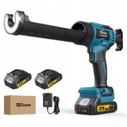 Gisam 21 V-os Szilikon Ragasztó Nyomópisztoly Mass Automatic - 6 Sebességes, 2 Akkumulátor (Gisam-4185)