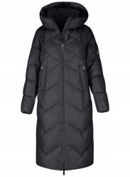 Volcano hosszú steppelt női kabát grafit kapucnival j-celeste M