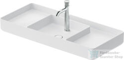 Duravit BENTO STARCK BOX 104x46 cm-es pultra ültethető, csiszolt aljú mosdó 1 csaplyukkal, HygieneGlaze mázzal, matt fehér 2381103071 (2381103071)