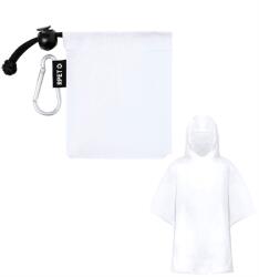  Esőkabát poncsó gyerek, átlátszó LDPE fehér RPET poliészter hordtasakban