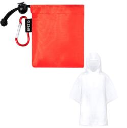  Esőkabát poncsó gyerek, átlátszó LDPE piros RPET poliészter hordtasakban