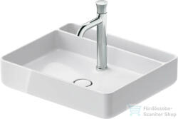 Duravit BENTO STARCK BOX 55x46 cm-es pultra ültethető, csiszolt aljú mosdó 1 csaplyukkal, HygieneGlaze mázzal, fényes fehér 2381552071 (2381552071)