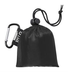  Esőkabát poncsó, átlátszó LDPE felnőtteknek, fekete RPET poliészter hordtasakban