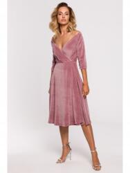 MOE Made of Emotion női estélyi ruha Rellul M645 krepp rózsaszín XXL (M645)