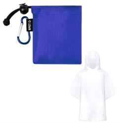  Esőkabát poncsó gyerek, átlátszó LDPE kék RPET poliészter hordtasakban