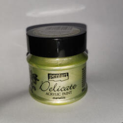 Pentart Delicate metál akrilfesték 50 ml - fehérarany