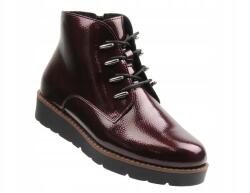 Potocki Női Bakancs Potocki 25-19360 Bordó Kényelmes Öko Lakkbőr (25-19360BDP)