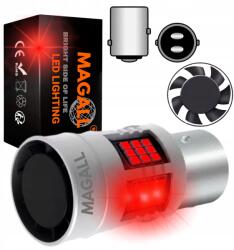 MAGALL Led Izzó P21/5W BAY15D 1157 Canbus Magall Fan-can Piros Erős Ötvözet