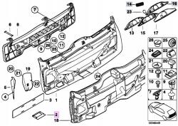 BMW OE Bmw E39 Touring csomagtérajtó zárvédő Szürke Eredeti