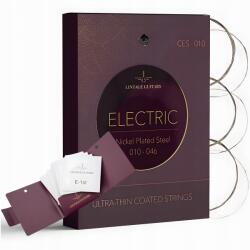  Elektromos Gitárhúrok Ultra-vékony Bevonattal, Nikkelezett Karbonacél (STRUNY DO GITARY ELEKTRYCZNEJ CES-010)