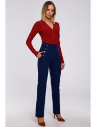 MOE Emotion anyagból készült női elegáns nadrág Phuntsok M530 sötétkék S (5903068490613)