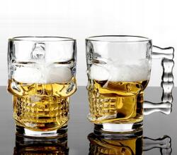 LUXITO Pohár üveg söröskorsó Luxito Koponya 500 ml Vastag Üveg (31190)