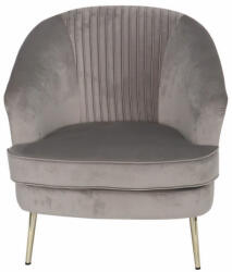 AdTrend Fotoliu catifea gri 72 x 68 x 80 cm (71581)
