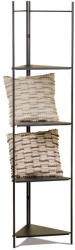 AdTrend Raft pardoseala fier negru 45 x 45 x 200 h (60457) Raft