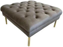 AdTrend Taburet catifea gri 80 x 80 x 41 cm (100353)