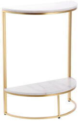 AdTrend Consola fier auriu marmura 60 x 30 x 80 cm (85399)