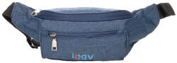 IGGY BORSETA Iggy, polyester, 1 bretea, 1 compartiment principal, 1 compartiment frontal, 38x16x6.5cm, albastru IGFP-BELT-BL (IGFP-BELT-BL) - magazinpc