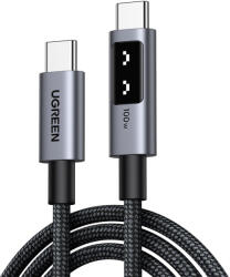UGREEN Cablu LED USB 2.0 USB-C Mascul - USB-C 100W PD Negru 3m 35513 (35513)