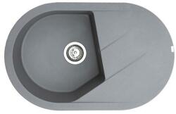 Metalac Vesta Plus Metalac Xgranit Gránit Mosogatótálca - Extra mély, Csepegtetőtálcás, Grafit (372999) - watermarkt