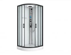 Sanotechnik AUSTIN komplett hidromasszázs zuhanykabin elektronikával, fekete kerettel (CL20B) - zuhanystore
