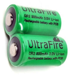 UltraFire RCR2 800mAh 15270 3V Lithium tölthető fotó elem (UltraFire-RCR2-800)