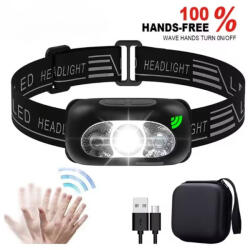  Szenzoros horgász, kerékpáros akkumulátoros COB Led fejlámpa (Headlight-P015)