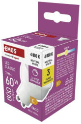 EMOS Classic 7W (60W) 800lm 4000K dimmelhető ZQ8E44S GU10/MR16 LED izzó (EMOS-ZQ8E44S)