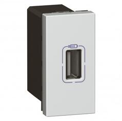Legrand Single USB priza Mosaic - 5 V - 750 mA - 1 module - alu (079391)