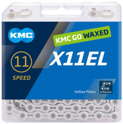 KMC Lánc KMC 11 seb. X11 EL WAX 1/2x11/128 118L ezüst/ezüst X11ELW (X11ELW)