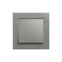 Leziter Nova kereszt kapcsoló 10A 250V 107 szürke kerettel (LN1KERV-SZ_LN107-SZ) - homelux